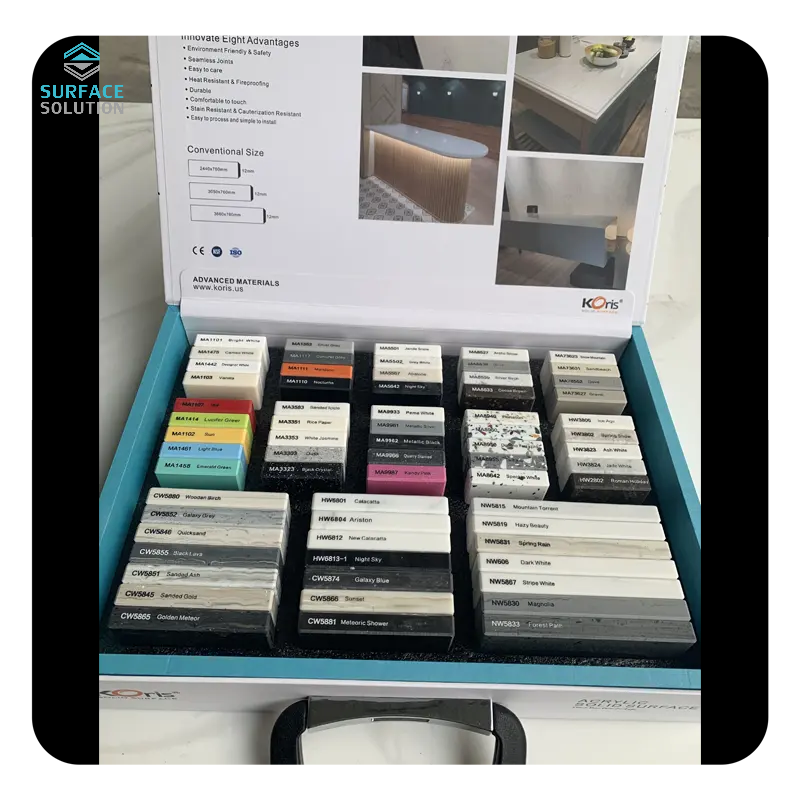 Acrylic Solid Surface Sheet Custom Matte/Glossy Finish Seamless Kitchen Bar Countertops Premium Table Tops Bathrooms