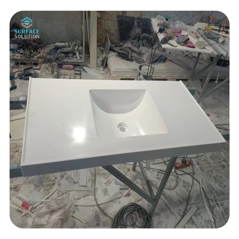 6mm 12mm Thick Solid Surface Sheets Pure White Artificial Solid Surface Stone Sheet