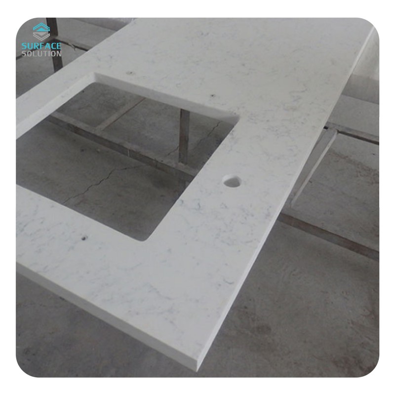 Artificial Particle Stone Sheets Acrylic Solid Surface Stone Tiles And Slabs For Kitchen Island And Counter top