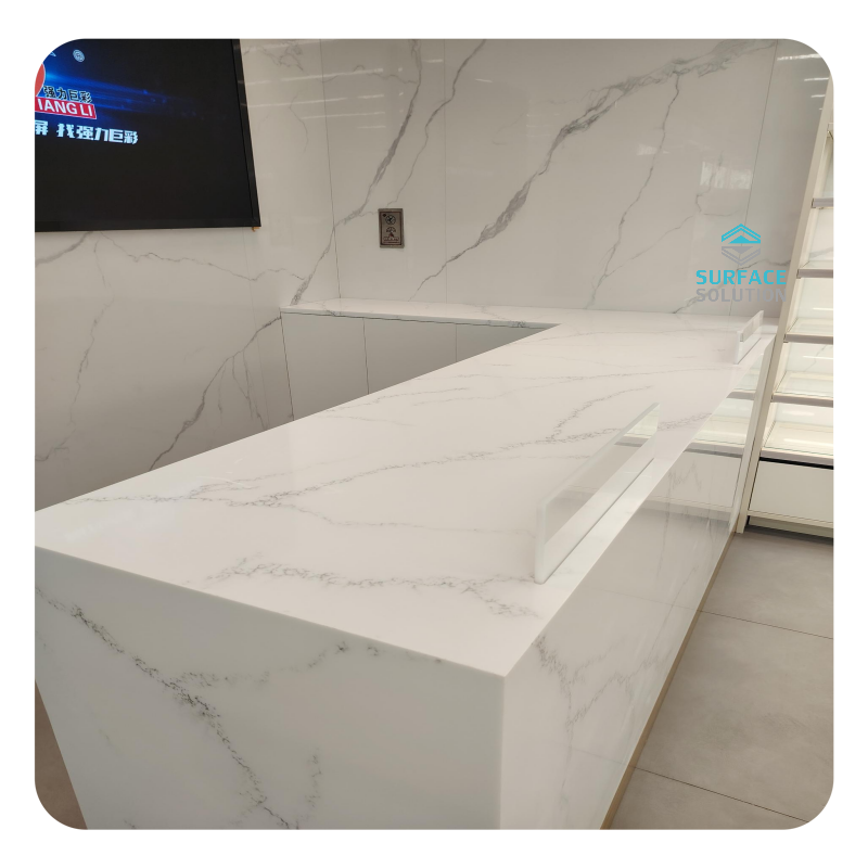 Wholesale 10 Years Warranty Big Slab Korean Popular Size 3660*760*12mm Acrylic Stone Countertop