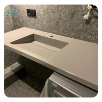 Factory 2440*760*12mm Waterproof Solid Surface Artificial Stone Slab Sheet