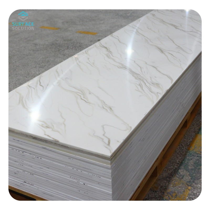 100% Acrylic Solid Surfaces Translucent Marble Stone Kitchen Wall Panels Artificial Stone Slab/ Solid Surface Counter Top