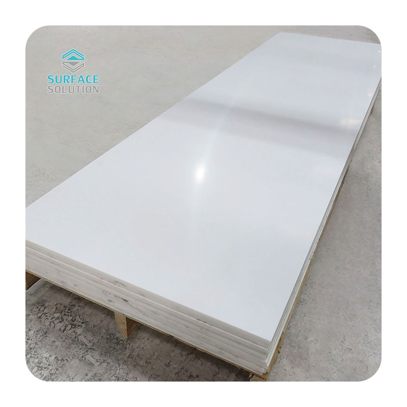 12mm thickness pure white artificial Solid Surface stone Sheet