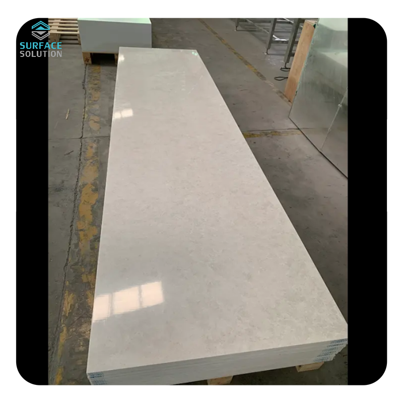 White Color Koris Factory Wholesale Stain Resistant Big Slab 6-30mm Big Slab 100 Pure Acrylic Solid Surface for Table Top