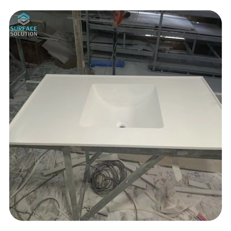 Easy Fabricate and Repairable Stain Resistance Joint Invisible Pure acrylic solid surface for Kitchen and Bathroom