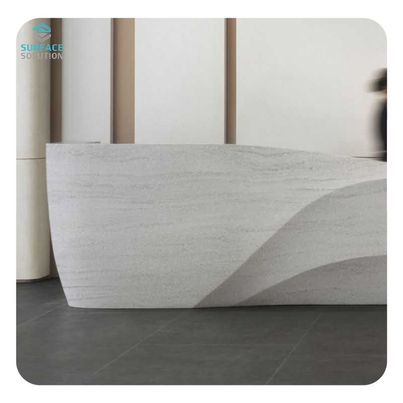 Acrylic Solid Surface 12mm Thickness Pure White Artificial Solid Surface Stone Sheet Basin