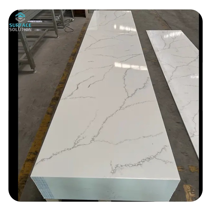 Calacatta White HW6801 Artificial Marble Acrylic Solid Surface for Canada