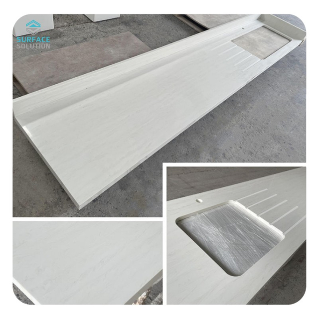 White Panel Big Slab Modified Pure Acrylic Solid Surface Sheet for Countertops