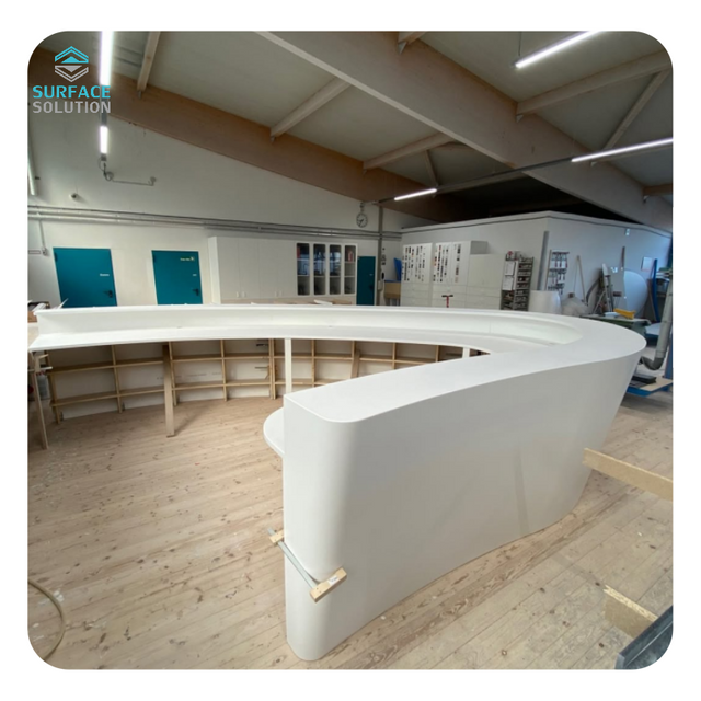 Carrara White Texture Pattern Harder Acrylic Solid Surface Resin Stone Sheet Big Slab for Bar Counter Table Top