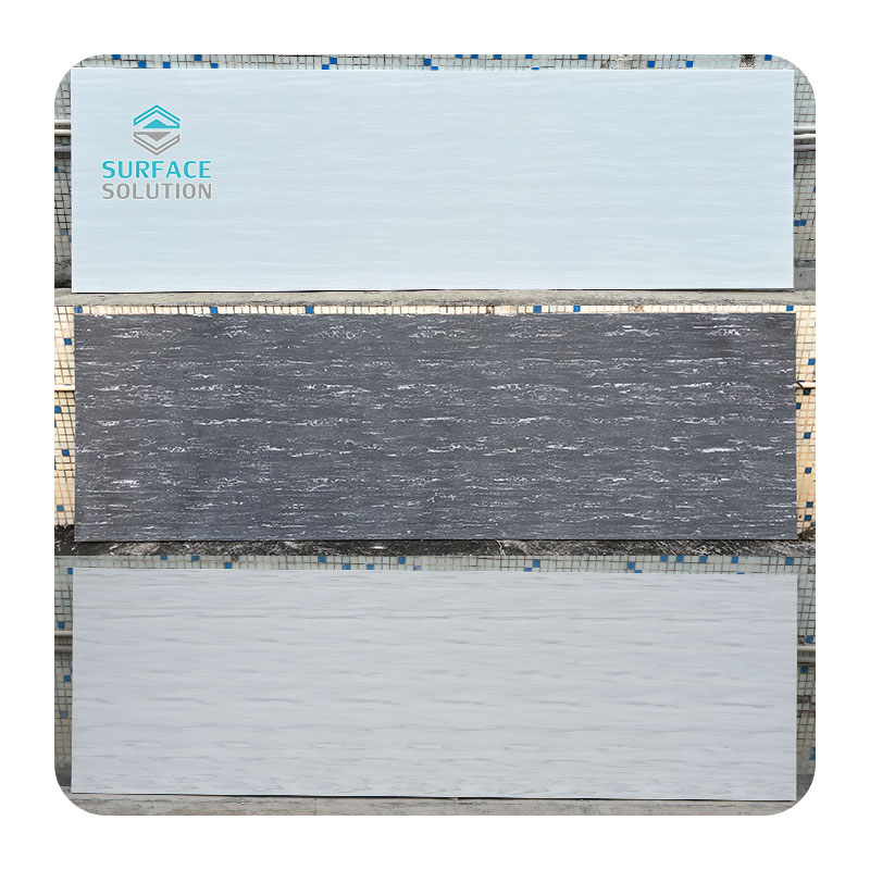 Artificial Particle Stone Sheets Acrylic Solid Surface Stone Tiles And Slabs For Kitchen Island And Counter top