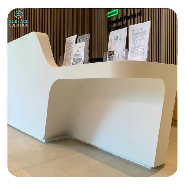 White Marble Customized Veins Countertops Vanity Solid Surface Stone Sheets