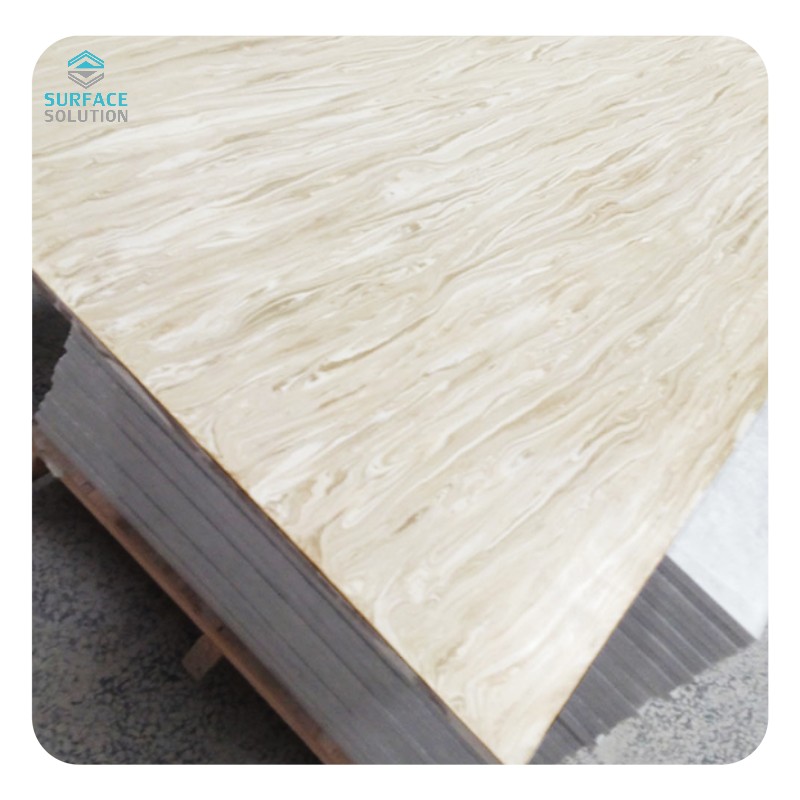 New Color Factory Price 6-30mm Thickness Lightweight Easy to Install Solid Surface Marble Sheets for Counter Top