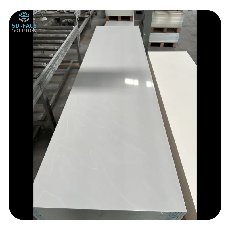 White Color Koris Factory Wholesale Stain Resistant Big Slab 6-30mm Big Slab Artificial Stone for Table Top