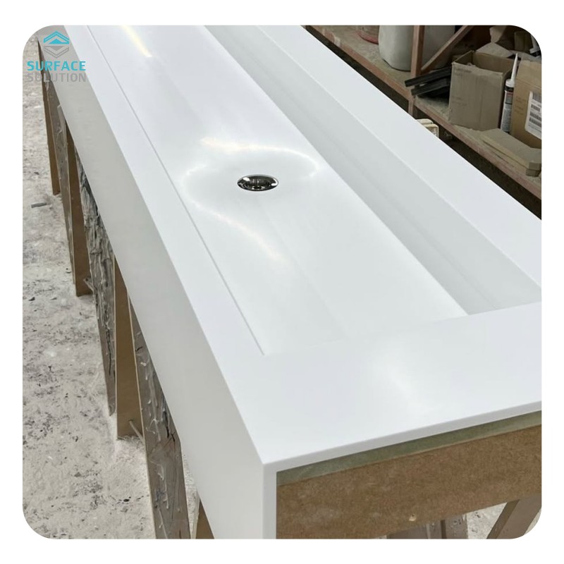 3660*760*12mm Artificial Marble Slab 100% Pure Acrylic Solid Surface Sheet