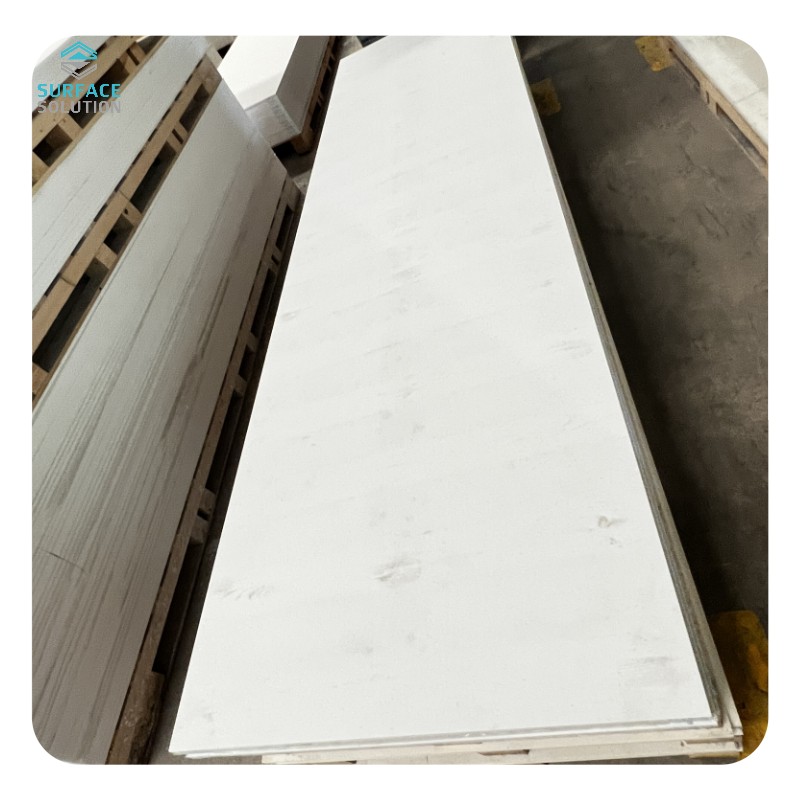 12mm thickness pure white artificial Solid Surface stone Sheet