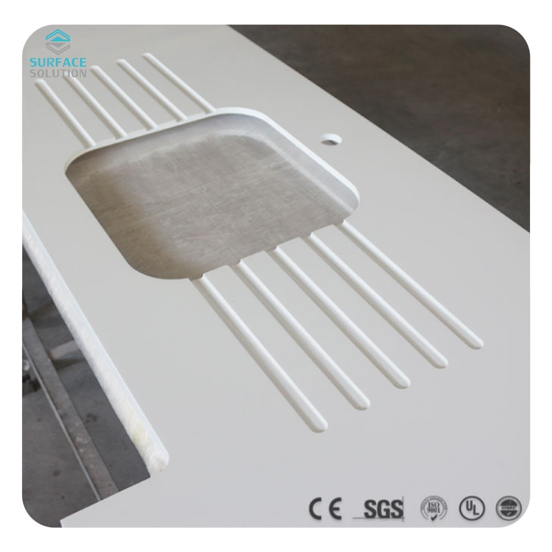 White Color Factory Wholesale Stain Resistant Big Slab 6-30mm Big Slab 100 Pure Acrylic Solid Surface for Table Top