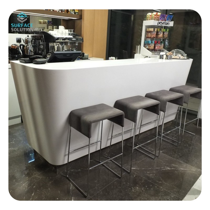 Maintain Repairable Stain Resistance Non Porous Big Slab Customized Acrylic Table Top