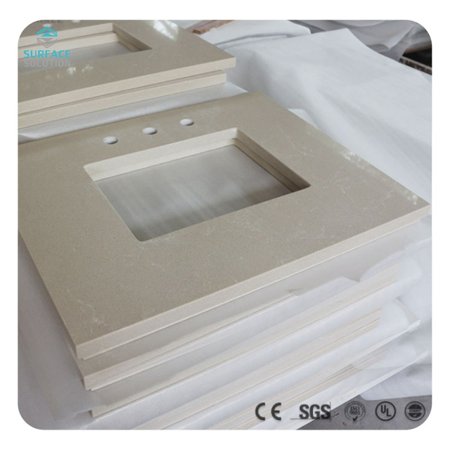 Artificial Particle Stone Sheets Acrylic Solid Surface Stone Tiles And Slabs For Kitchen Island And Counter top