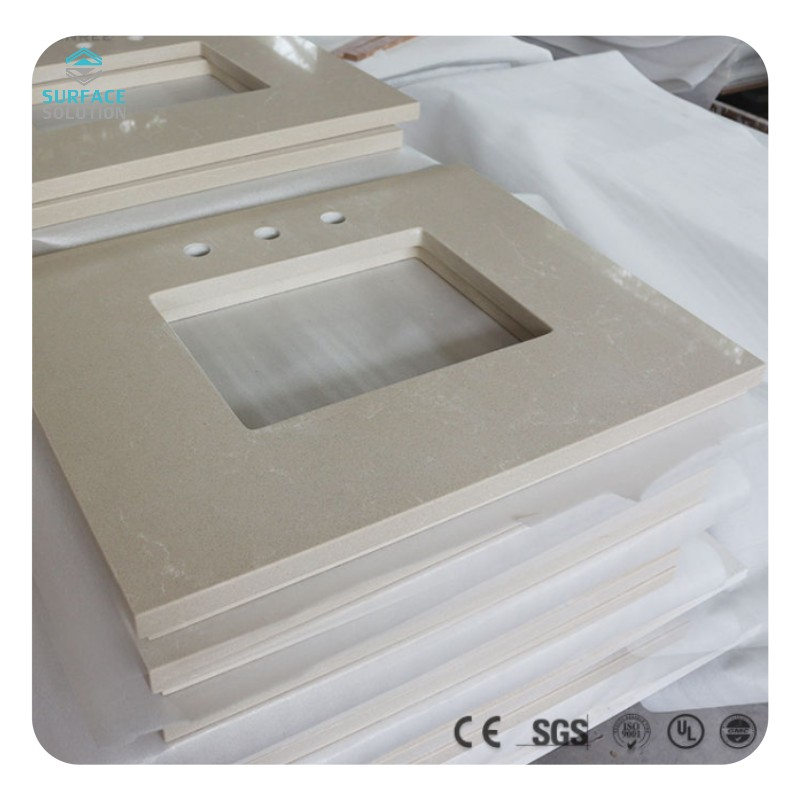 Artificial Particle Stone Sheets Acrylic Solid Surface Stone Tiles And Slabs For Kitchen Island And Counter top