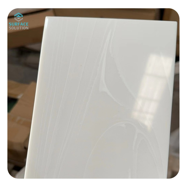 3660mm 12mm Thick Big Slab Modified Acrylic White Marble Solid Surface Surface Solid Artificial Stone Sheets