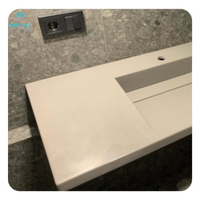 Factory 2440*760*12mm Waterproof Solid Surface Artificial Stone Slab Sheet